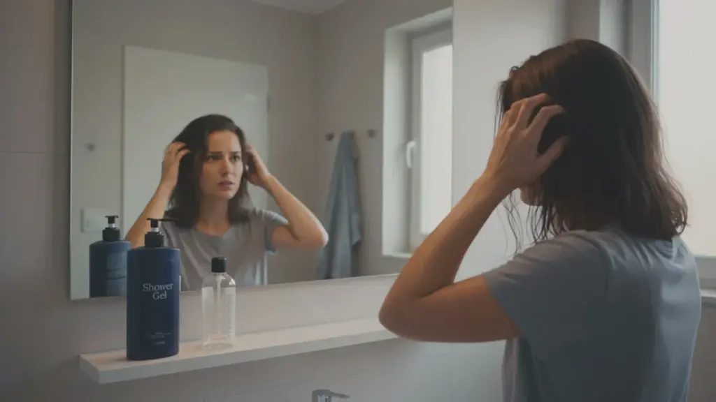 Lavi i capelli con il gel doccia? Il cuoio capelluto produce più sebo